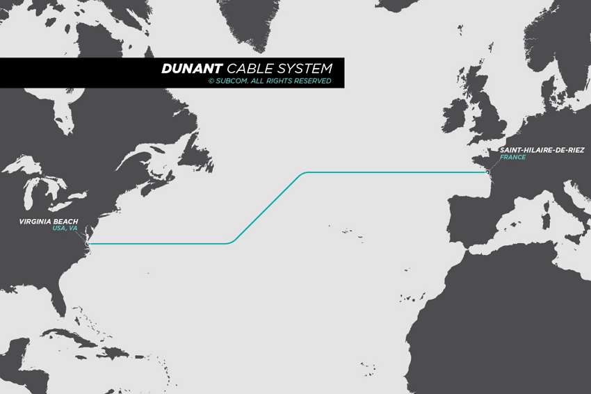 海底光缆生产厂家：美国-法国海缆系统Dunant即将投入使用